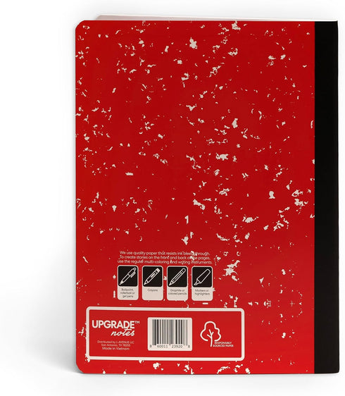 Primary Journal for Grades K–2, Half-Page ½” Ruled Story Composition Notebook, 4-Pack Marble Colors