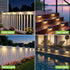 12 Pack Greluna Solar Fence Lights Outdoor, Waterproof Deck Lights, Auto Dusk to Dawn Step Lights with Warm White Glow