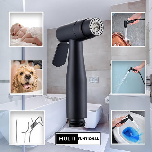 Senhozi Matte Black Toilet Bidet Sprayer, Sprayer Attachment with Stainless Steel Hose for Personal Hygiene, Handheld