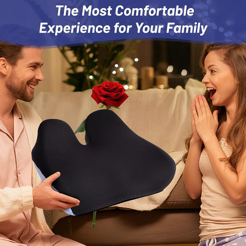 Tailbone Extra Large Seat Cushion for Pain Relief, Ergonomic Office Chair Cushion, Memory Foam Coccyx Cushion, Relief