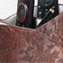 TV Remote Control Holder, PU Leather Caddy with 3 Compartments for DVD, Blu-Ray, Media Player, and Accessories