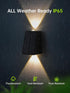 3000K Mrzxy Solar Wall Lights Outdoor Up Down Solar Sconce Lights Outdoor Powered Warm White Waterproof for Exterior