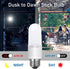 4 Pack LED Stick Light Bulbs, 40W Equivalent, Soft White (2700K), 650lm, Auto On/Off, Damp Rated, E26 Medium Base