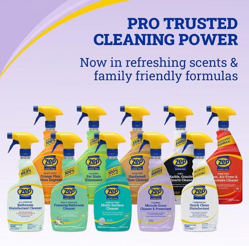 32 OZ (Pack 1) 2-in-1 Zep Home Pro Foaming Miracle Grout Cleaner & Protectant - Fl. - of for Sparkling Clean Grout