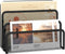 SUPEASY Mail Organizer for Desk, Mesh Metal Mail Holder with 3-Slot Letter Sorter for Office, Black