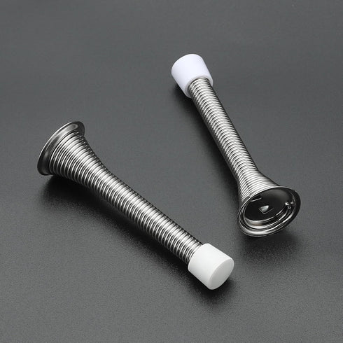 Ravinte Door Stoppers, 18 Pack Satin Nickel Spring Door Stops with Rubber Bumper, Door Stoppers for Bottom of Door by Ravinte
