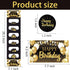 LUCKYQUBE 2pcs Happy Birthday Party Money Envelope for Cash Black Gold Birthday Party Cash Gifts Surprise Money or Gift