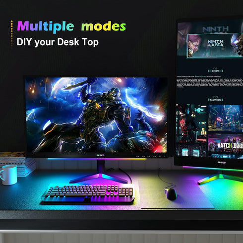 Setup, 5V Desk/PC/Monitor/Computer/Setup/Room WILLED RGB Under Monitor Light Bar, Gaming Lights for Gaming RGB Desk Led