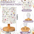 VIHOSE Wildflower Kids Table Lamp for Bedroom Kids Bedside Lamp with Linen Wooden Nightstand Cartoon Nursery Lampshade