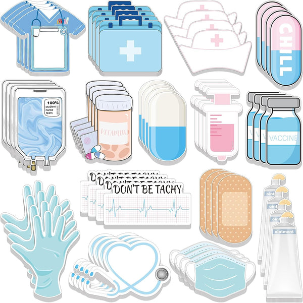 Mini Funny Nurse Sticky Notes, CNA Gifts, Medical Themed Mini Sticky Note Pads, 60 Pads