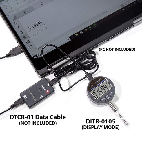 Digital Indicator, DIGR-0105 - 0-1 Inch/25.4mm, Inch/Metric Conversion with Auto Off Feature