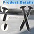 GlowGeek 62 Pack Vinyl Shutter Fasteners for Windows Outside, Plastic Shutter Screws Exterior Window Shutter Pin Pegs