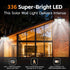 336 4-Head 2400mAh IP65 Lighting2Pack Solar Lights Outdoor LED, Motion Sensor Security Wall Light with Remote, Split