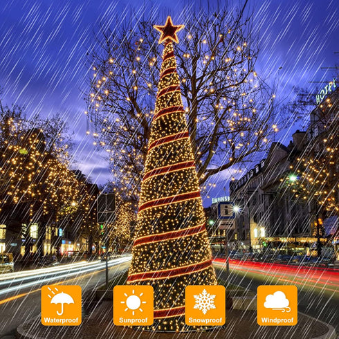 288FT 800LED 4-Pack 72FT 200 8 Extra-long Solar Fairy String Lights, LED Outdoor Twinkle Lights Waterproof, Lighting