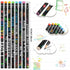 Pasimy 600 Pcs Reading Motivational Pencils, Bulk Black Novelty Wooden Pencils with Eraser for Classroom