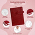Clever Fox Password Book - Medium Internet Address Organizer Logbook with Alphabetical Tabs (Wine Red)