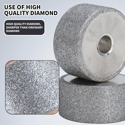 3/4 Inch (20mm) Flat Diamond Grinding Wheel Cutter, 1/8" Shank for Tungsten Sharpener, 3 Pack for Grinding