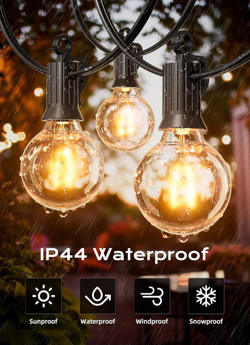 G40 Bulbs, Bulbs E12 Bulbs 5W 120V, 25 Pack Brightown Replacement Light Clear Globe Replacement for Outdoor String