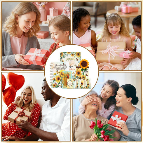 Set 1 600+ 1 1 1 12 Sunflower Planner Gift for Women - Sticker Book of Stickers, Weekly Planner, Crochet Keychain