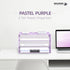 DALTACK 3 Tier Mesh Metal Letter Tray Paper Organizer for Home & Office, Light Purple