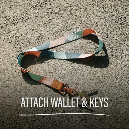 Thread Wallets Lanyards for ID Badges, Durable Key Lanyard with Clip & Buckle Holder for Men and Women