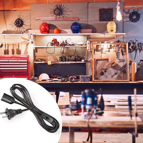 BigiWoon E26/E27 Bulb 16Ft 1 Pack Plug in Hanging Lantern Cord, Light Socket Extension Cord with On/Off Switch Lamp