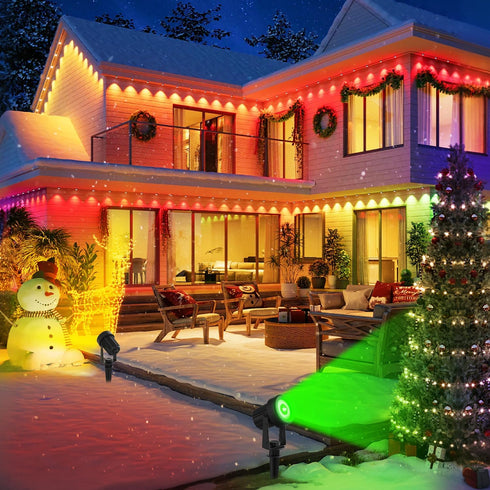 2-in-1 1 Pack) Solar Spotlights Outdoor Waterproof, RGB Landscape Spotlights, Christmas Decorative Solar Spot Lighting