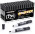Ezzgol Dry Erase Markers Bulk, 72 Pack Black Low Odor Whiteboard Markers