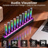 (E2-Rechargeable) Audio Visualizer Gadget Rechargeable RGB Sound Activated Light Bar, Music Spectrum Analyzer Display