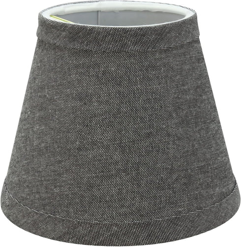 Aspen Creative 32064-2A, 3" 5" 4" Set 2 Hardback Empire Clip-On Chandelier Lamp Shade, Grey, Top x Bottom x Slant