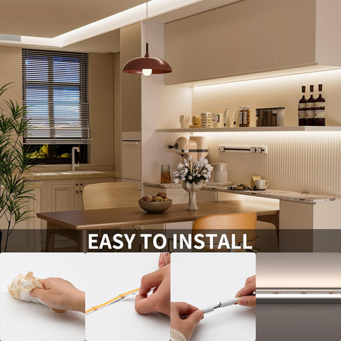 24V 5000K,20ft/6.1m PAUTIX LED Strip Light Cool White COB LED Strip Light,Super Bright Flexible LED Tape Light
