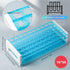 Annhua Plastic Test Tube Rack for 16mm Tubes Lab Tube Stand, Holds 50, Tube Tolder Tray Test Tube Vial Shot Glasses Holder Rack, Rack Only - Detachable (Single)