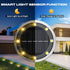 2 Pack IP68 Peasur Solar Ground Lights Outdoor, Flat Solar Powered Disc Lights, Waterproof, Anti-Rust, Landscape