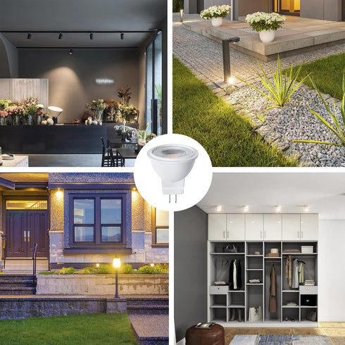 Bonlux MR11 LED Bulb 3W 12V AC/DC Low Voltage LED Spotlights,GU4 Bi-Pin Base 25W Halogen Equivalent 270lm for Landscape Accent Recessed Track Lights and Fiber Optics (Warm White 3000K, 6-Pack) by Bonlux