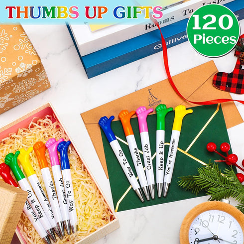 Woanger Inspirational Quotes Thumbs Up Pens - Thank You Gifts Bulk for Employee Appreciation, Motivational Pens for