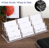 PATIKIL Business Card Holder for Desk, 3 Tiers 9 Slots Clear Acrylic Card Stand Organizer for Office Exhibition