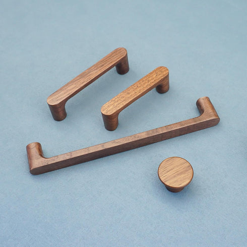 4" (4" Walnut Wood Drawer Pulls Handle Modern Dresser Knob Kitchen Cabinet Pulls Handles Furniture Handles Hole