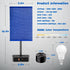Bedside Lamp & Desk Lamp with Remote, Touch Control, USB-C/A Ports + Outlets | Blue Fabric Shade Nightstand Table Lamp