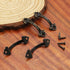 20Pcs Black Barn Door Handles, Zinc Alloy Mini Decorative Handles for Cabinet, Drawer, and Closet
