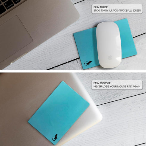 Gecko Travel Tech (2 Pack Mouse Pad Adhesive Bottom - Sticks to Any Surface - Portable - Webcam Covers and Screen