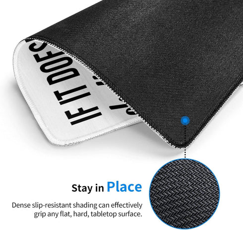 Cbvegt 10 12 Encouraging Quotes, Uplifting If It Doesn't Challenge You It Won't Change You Water Resistant Mouse Pad