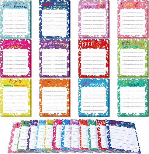Yinder 24 Pcs Inspirational Sticky Notes 3 x 4, Motivational Funny Memo Pads for Women Office Appreciation Gifts