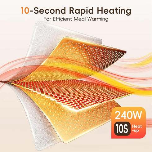 26'' 15'' 11-Temp Food Warming Mat, x Electric Silicone Warming Tray with Control & Timer, Child Lock, Portable Food