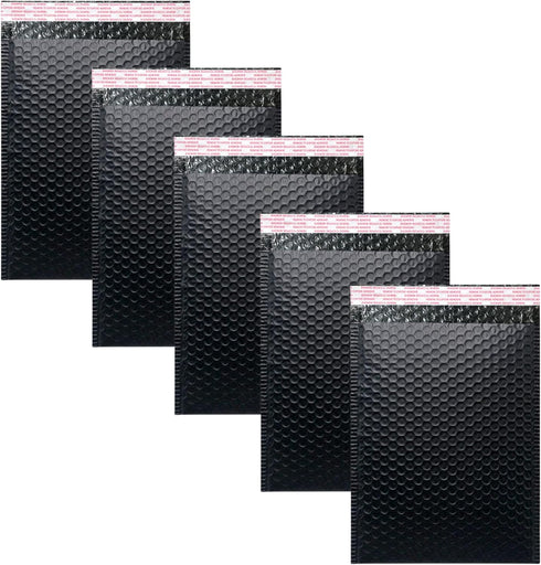 Bubble Mailers 4x6 Inch - 12 Pack Small Padded Envelopes, Poly Thicken Self Seal Envelopes Bags (Black, 4X6 Inches)
