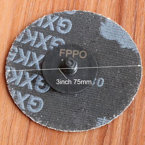 FPPO 40 50Pcs 3 Inch Aluminum Oxide Grit Sanding Disc Roll Lock R-Type Sandpaper Quick Change Disc Grinding Pad