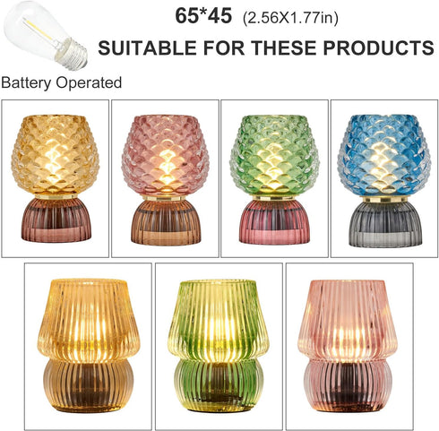 Bulb E27 3V 0.3W 2700K LED Light Base Replacement for Customized Special Table Lamp Battery Operated with Timer