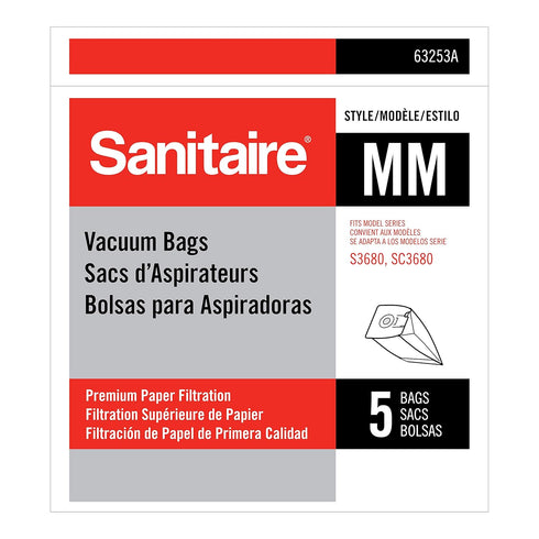 Sanitaire MM Premium Paper Bag, Pack of 5, Fits Models S3680 & SC3680 Canister Vacuums