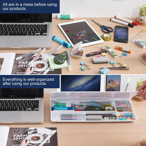 TSJ OFFICE Desktop Whiteboard Dry-Erase Board - Computer Keyboard Stand with Drawer, Desk Organizers for Home, Office,
