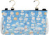 Christmas Bedside Essentails Pocket with two mesh bag Table Cabinet Storage Organizer for Bunk and Hospital Beds Dorm