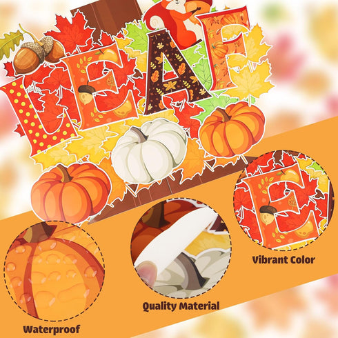 Fall Tree Classroom Bulletin Board Decorations Pumpkin Maple Leaves Cutouts for School Home Decor